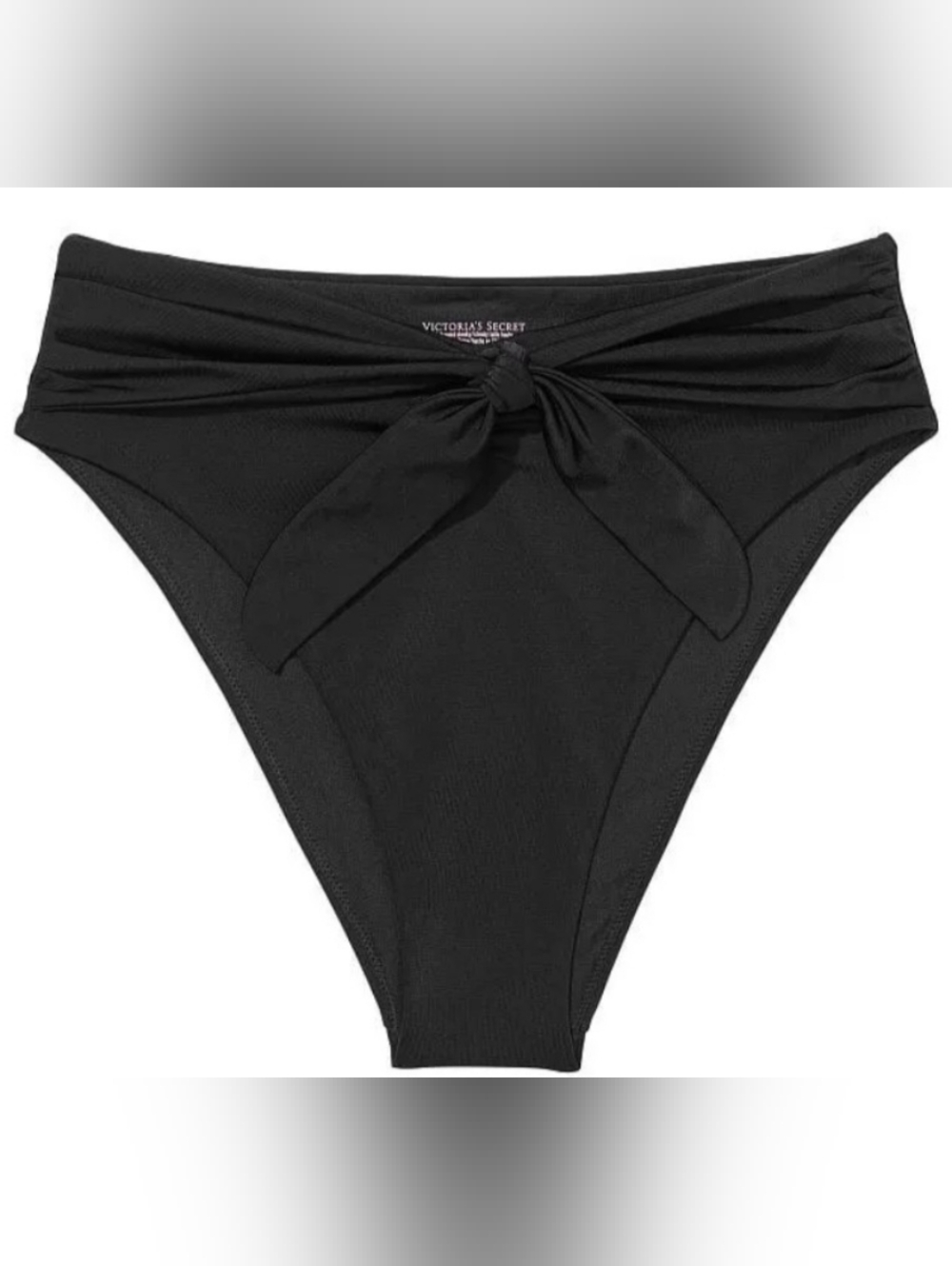 M VS Swim High Waist Cheeky Bikini Bottom Black